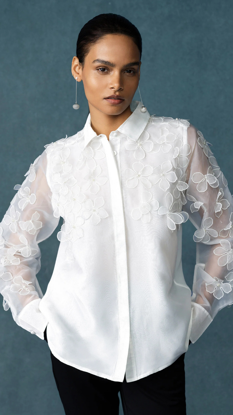 Camden 3D Floral Embellished Shirt