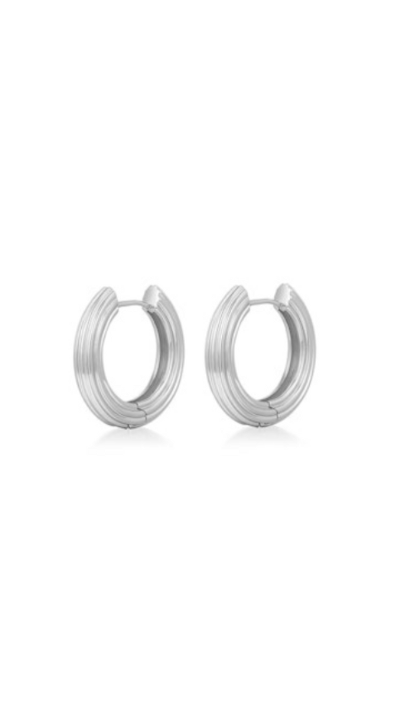 Mini Ridged Amalfi Hinge Hoops