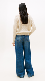 Cable Knit Soft Wool Half Zip Jumper