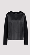 Satin-look shirt-blouse