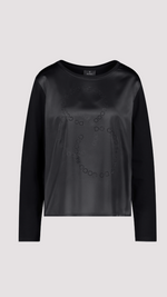 Satin-look shirt-blouse