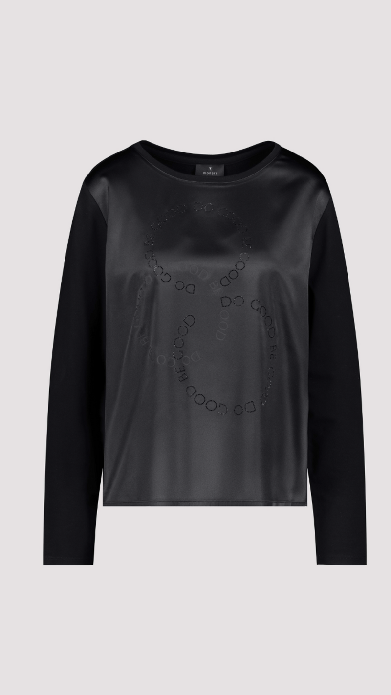 Satin-look shirt-blouse