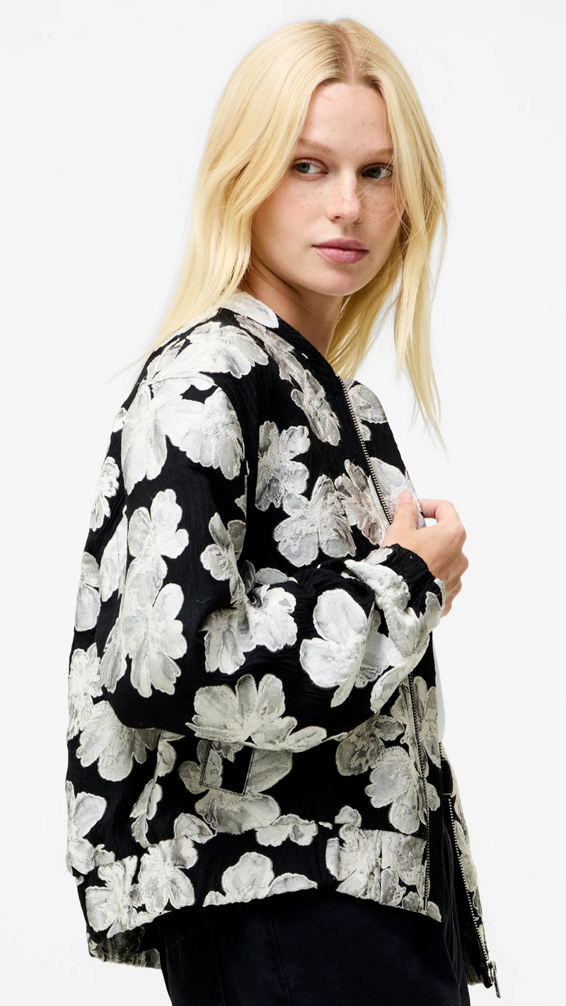 Lora Poly Jacquard Bomber