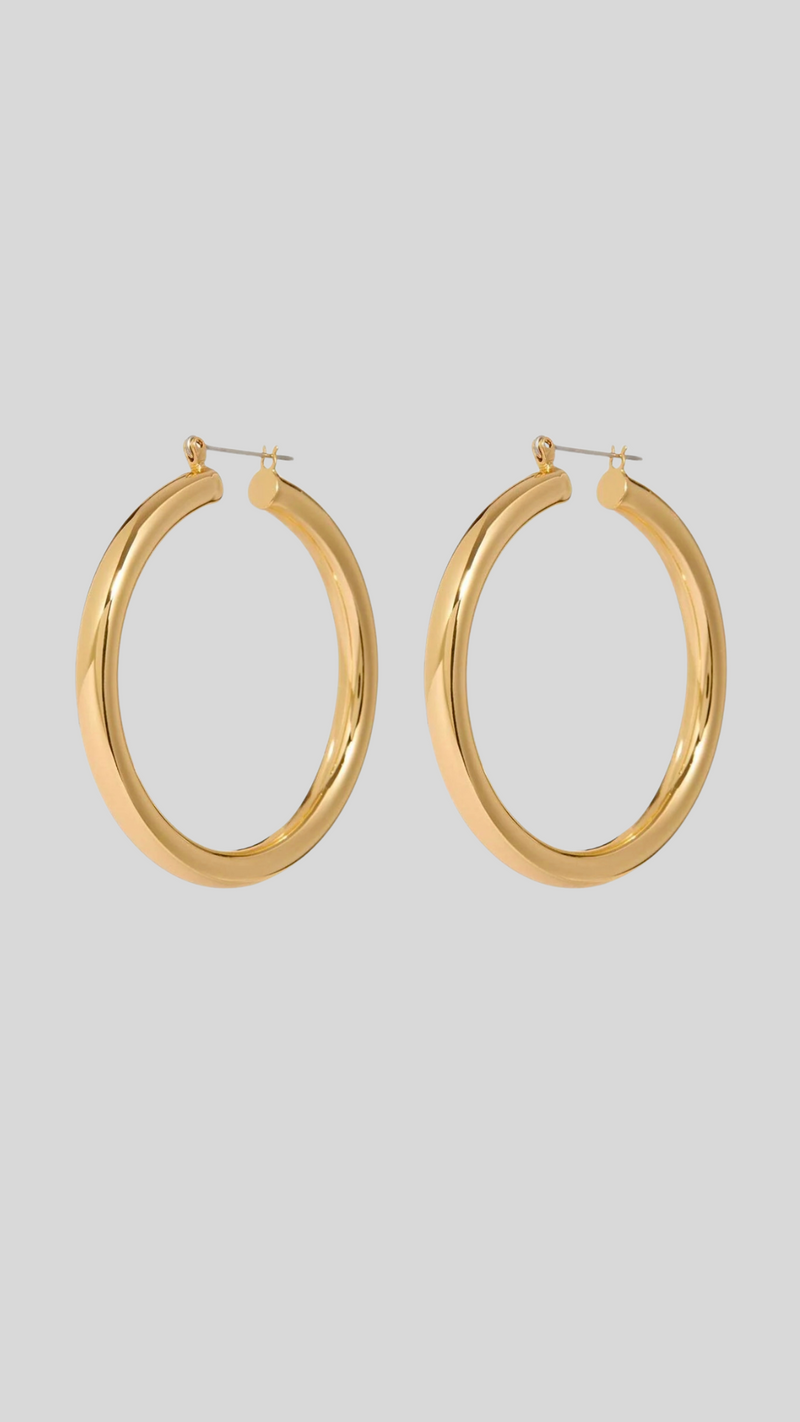 Amalfi Tube Hoops- Gold