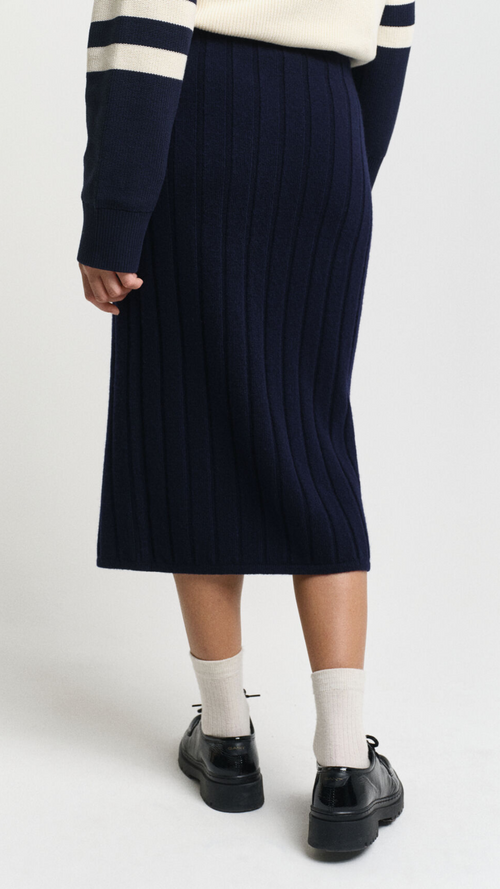 Wide Ribbed Skirt