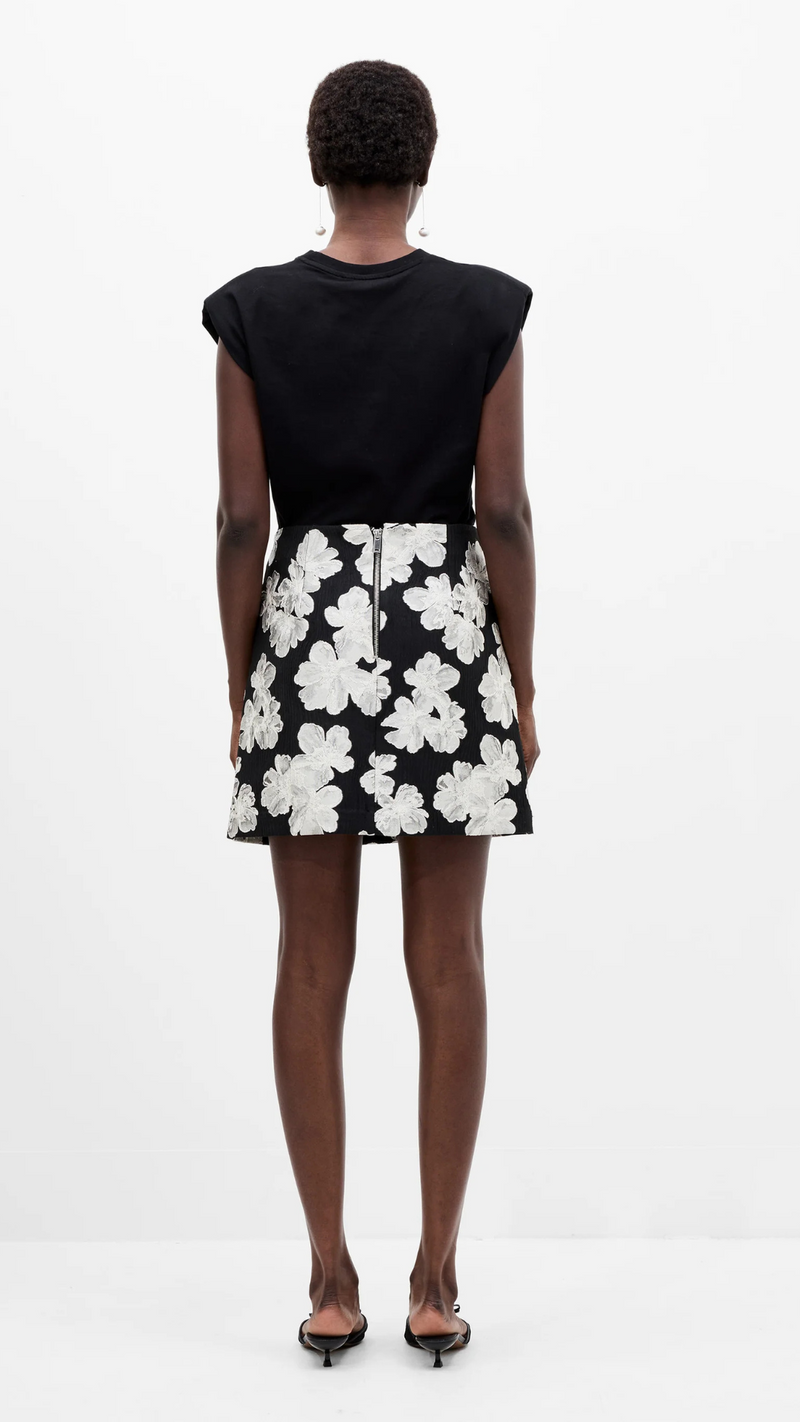 Lora Poly Jaquard Mini Skirt