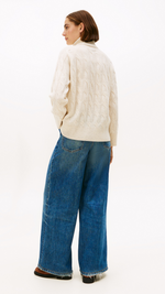Cable Knit Soft Wool Relaxed Jumper