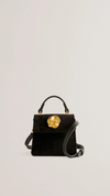 Rosiya-Velvet Mini Top Handle Rose Bag