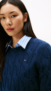 Cable Knit Soft Wool Jumper