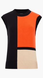 Varli Colour Blocking Knitted Vest
