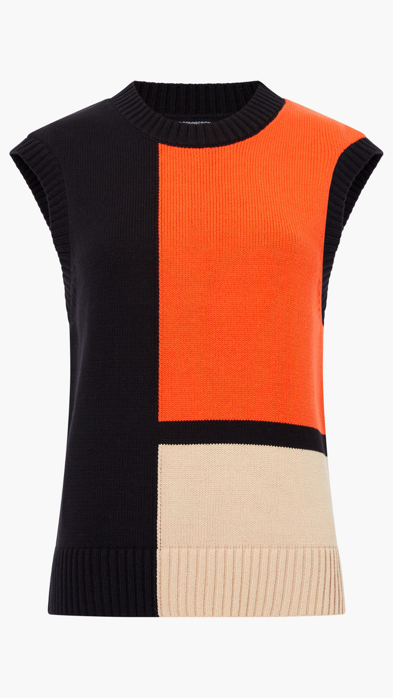Varli Colour Blocking Knitted Vest