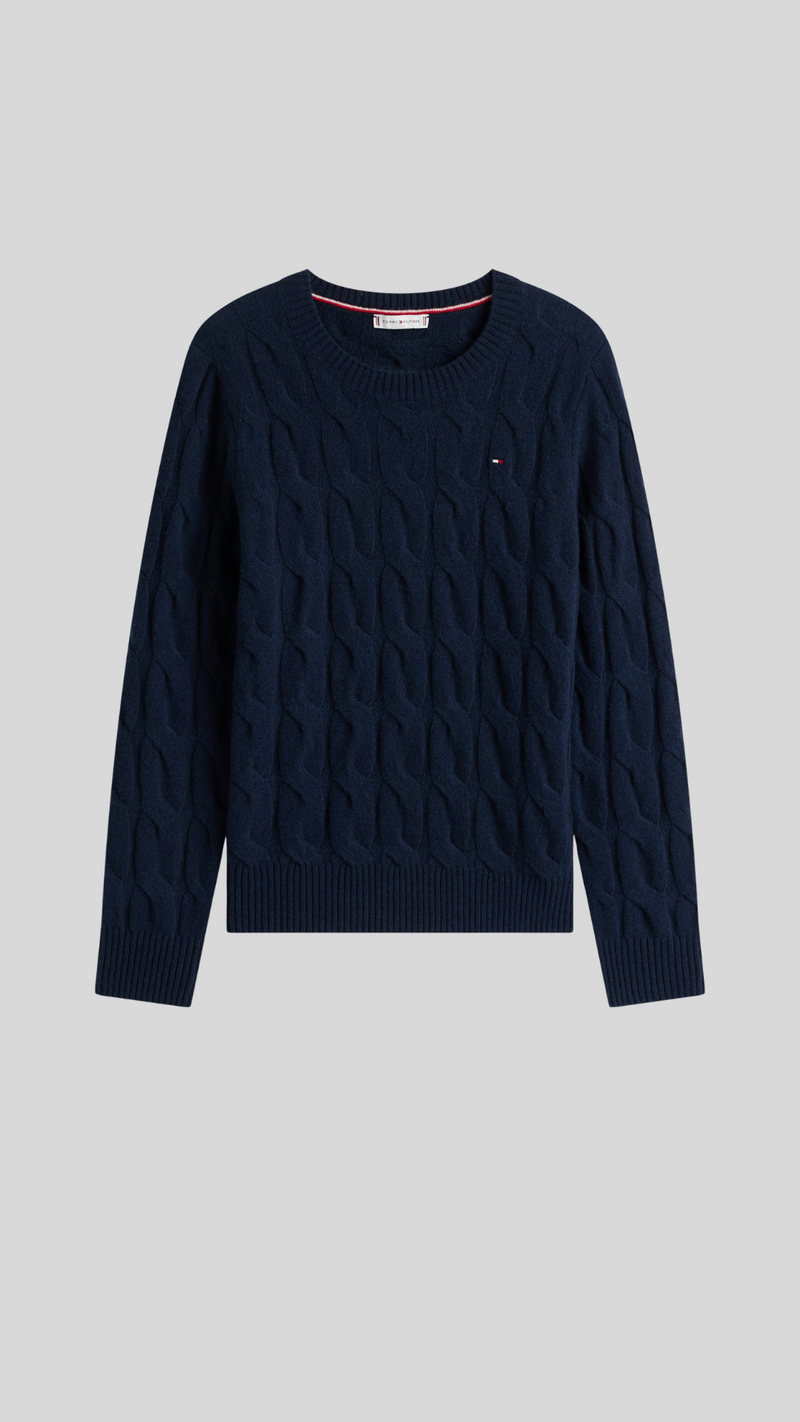 Cable Knit Soft Wool Jumper