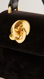 Rosiya-Velvet Mini Top Handle Rose Bag