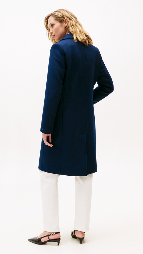 Single Breasted Coat With Cashmere