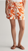 Relaxed Fit Palm Print Pull-On Shorts