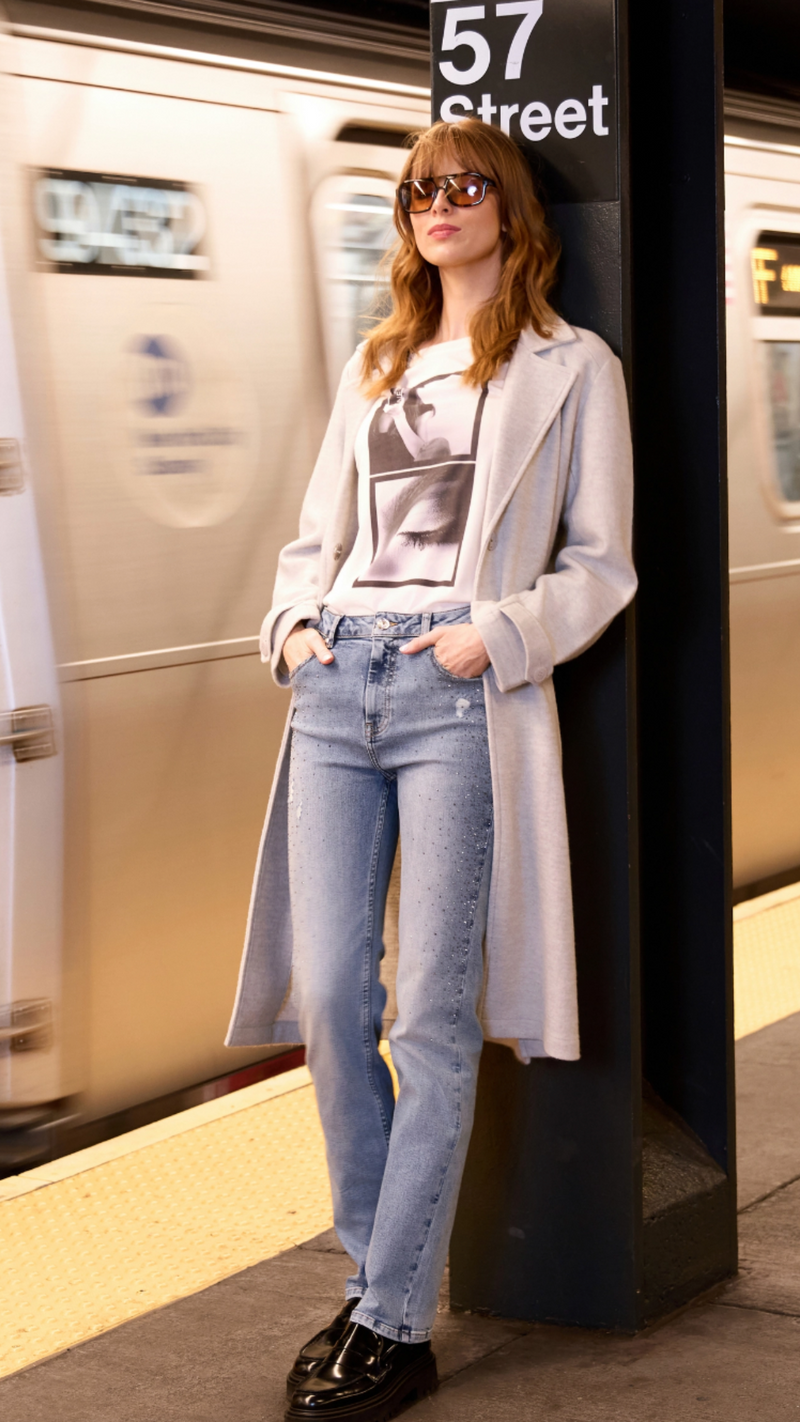 Cardigan made of boiled wool