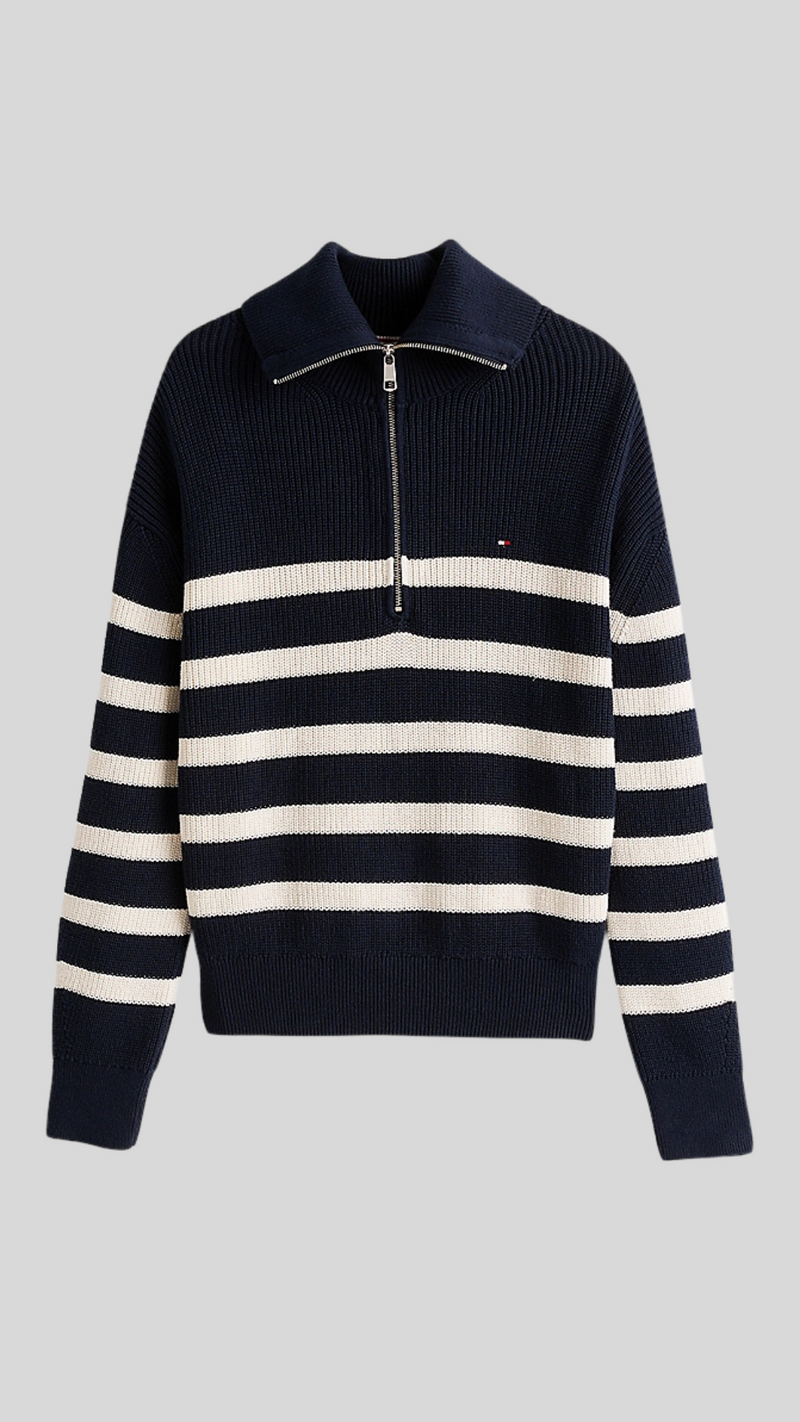 Half Zip Relaxed Jumper