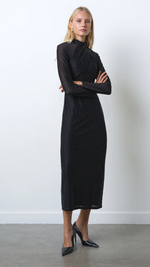 Shosana Hotfix Diamante Wrapover Midi Dress