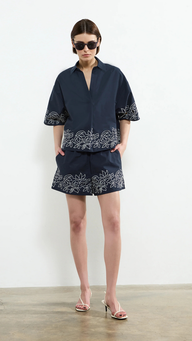 Alissa Cotton Popover Shirt