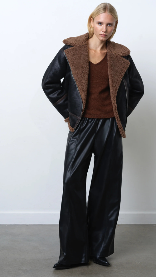Suedette Zip Up Jacket