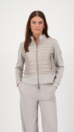Quilted jacket with neoprene