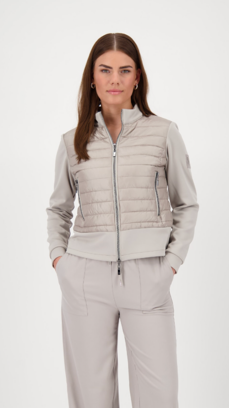 Quilted jacket with neoprene