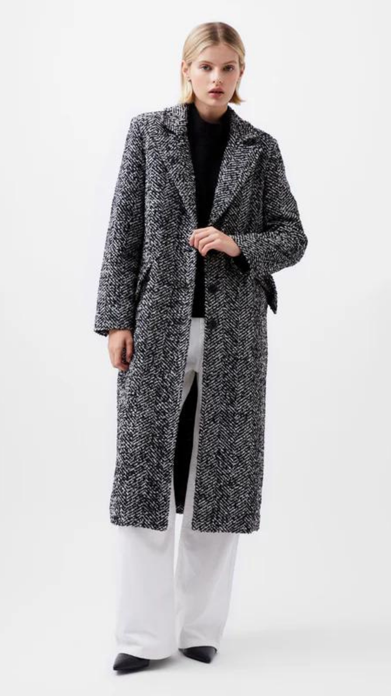 Chantelle Herringbone Coat