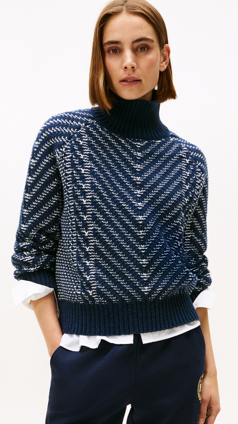 Pure Wool Cable Knit Relaxed Jumper