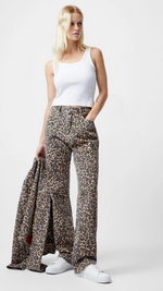 Charlie Leopard Print Straight Jeans