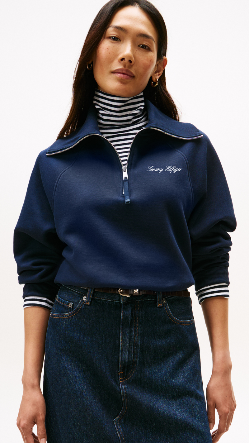 Classic Script Fleece Half Zip