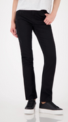 Straight leg jeans with embroidery