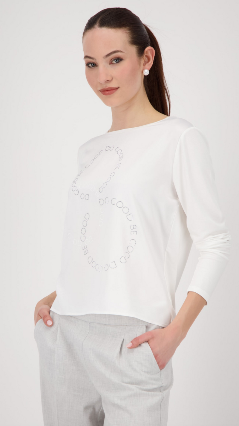 Satin-look shirt-blouse