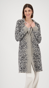 Knitted Coat with Leopard Patters