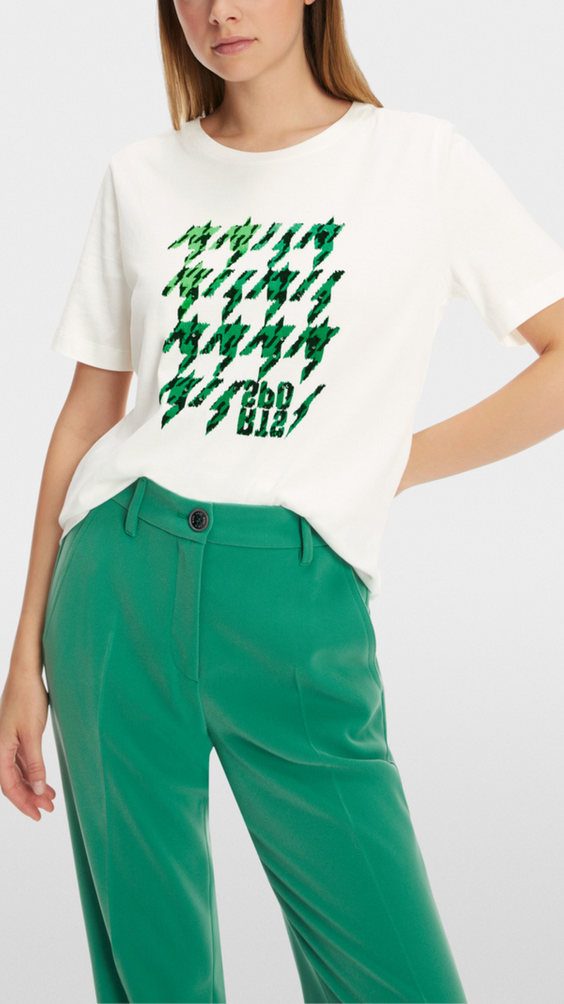 T-Shirt with Checkered Print