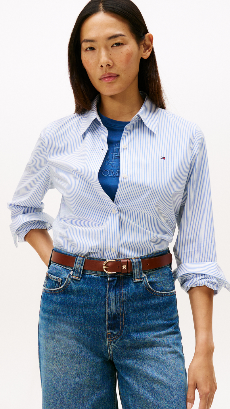 Regular Fit Striped Poplin Shirt