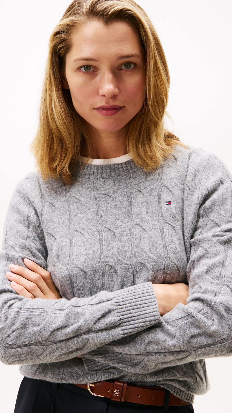 Cable Knit Soft Wool Jumper