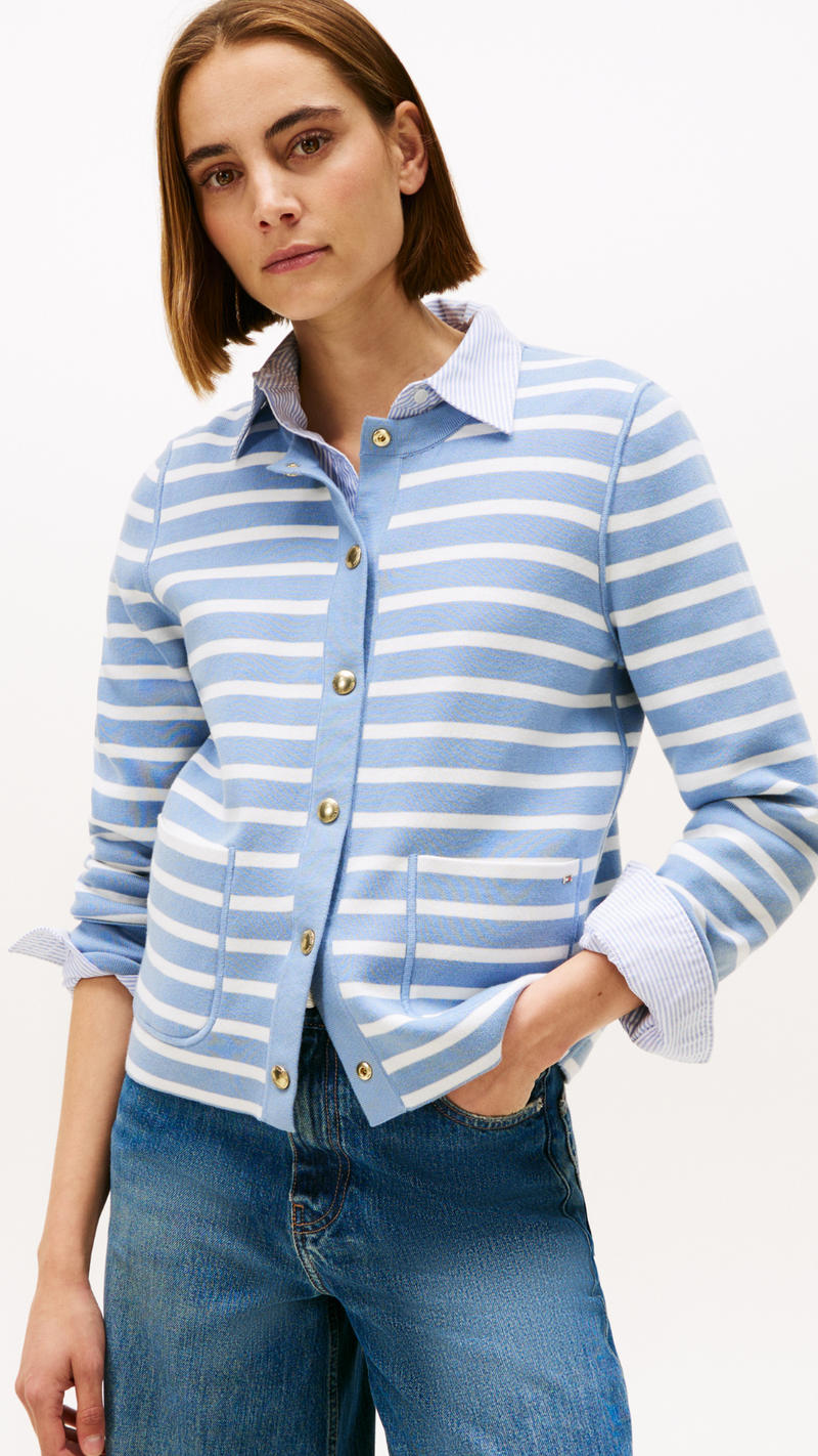 Cotton Jersey Revesible Cardigan