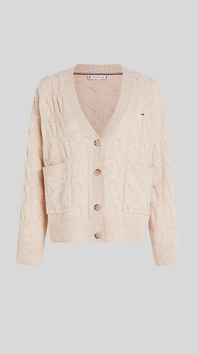 Pure Wool Oversized V-Neck Cardigan