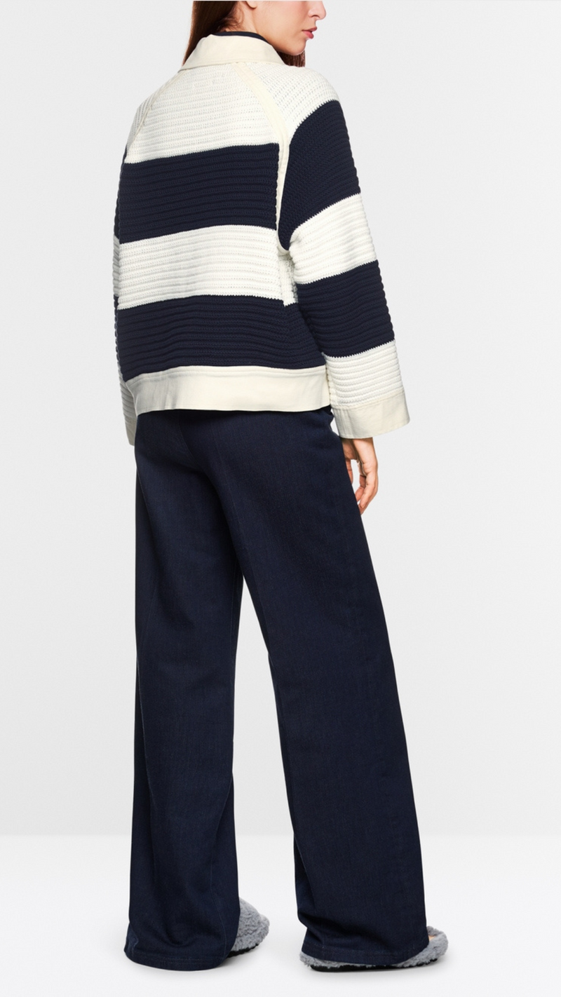 Short colour blocking cardigan