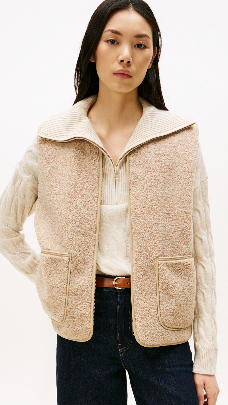 Water Repellent Teddy Fleece Gilet