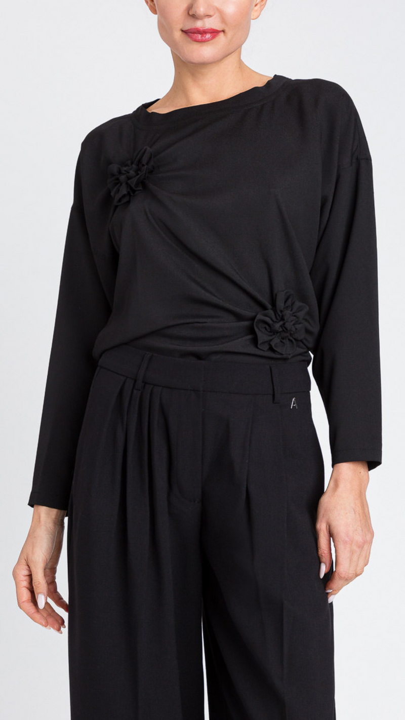 Blouse with 3D Flower