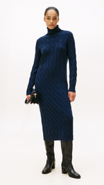 Soft Wool Cable Knit Dress