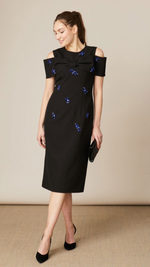 Pheobe- Bow Shoulder Beaded Dress