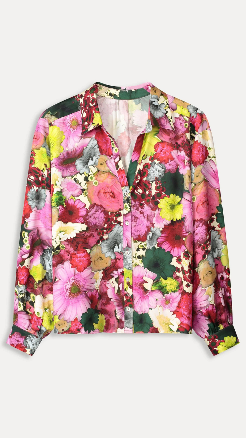 Satin Love Bouquet Blouse