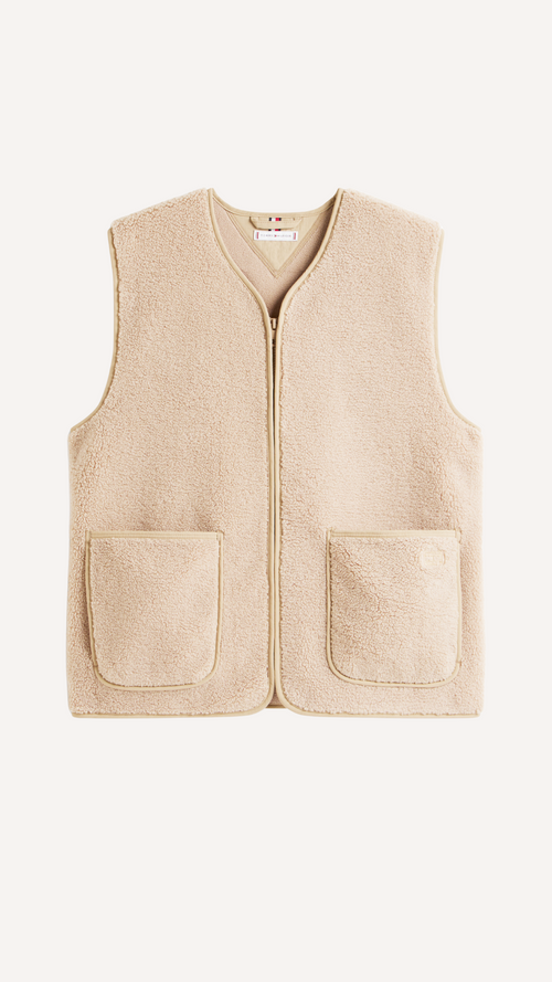 Water Repellent Teddy Fleece Gilet