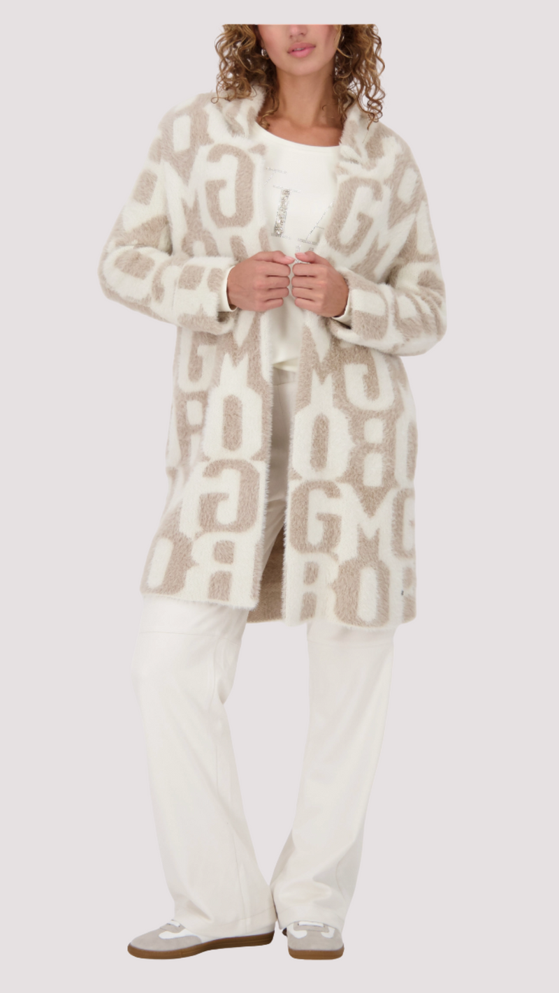 Jacket with lettering pattern