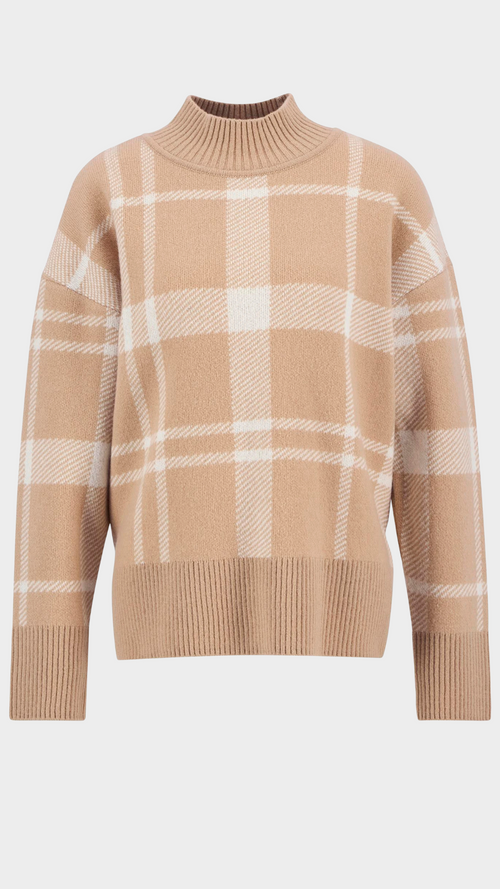Harriet Tartan High-Neck Jumper