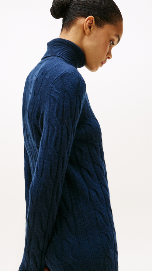 Soft Wool Cable Knit Dress