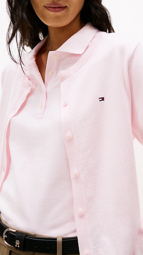 Jersey Crew Neck Cardigan