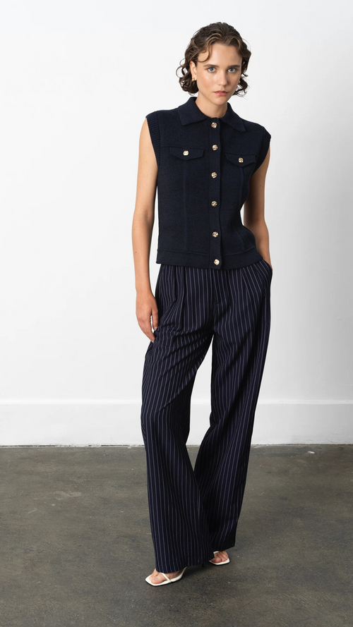 Roland Knit Collared Gilet
